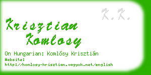 krisztian komlosy business card